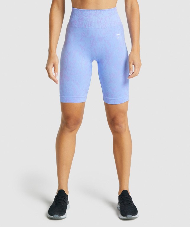 Gymshark Adapt Animal Seamless Cycling Lyse Blå | vnchuwGE1MR