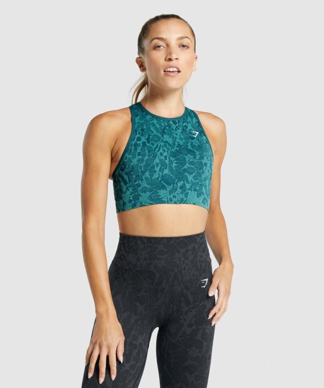 Gymshark Adapt Animal Seamless Sports Bra Turkis | oMrZDGtmfEf