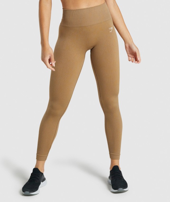 Gymshark Adapt Fleck Seamless Lyse Brune | 8LG4ck8CCMp