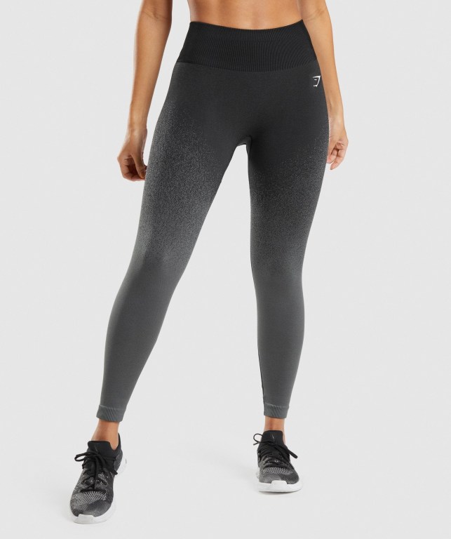 Gymshark Adapt Ombre Seamless Svarte Grå | avPdaYVTDHQ