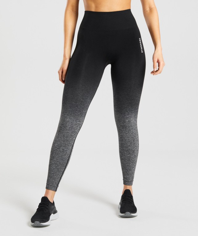 Gymshark Adapt Ombre Seamless Svarte Svarte | HIL7joFUpDW