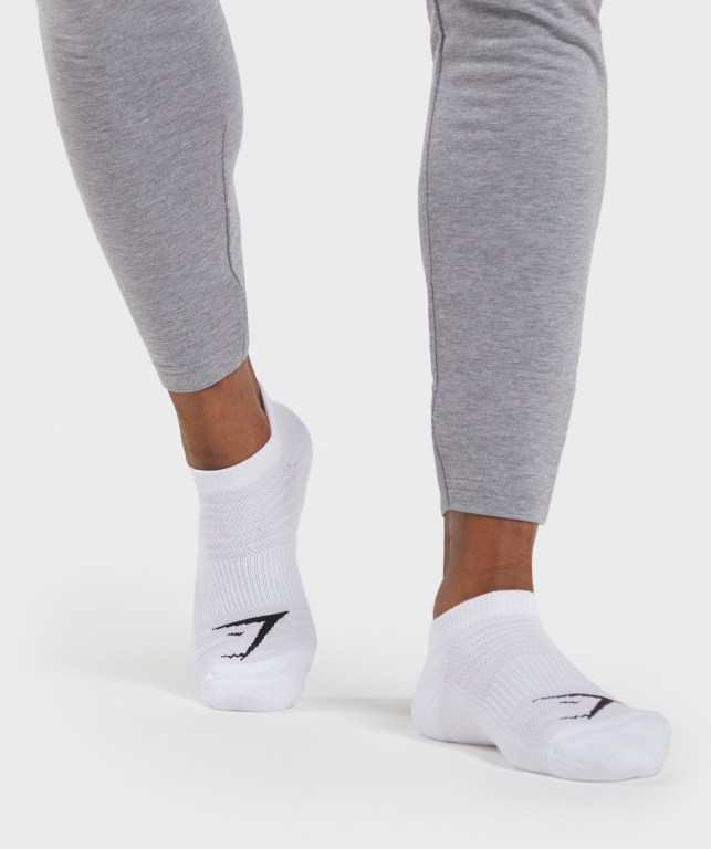 Gymshark Ankle 3pk Hvite | GJWCyagn5Xa