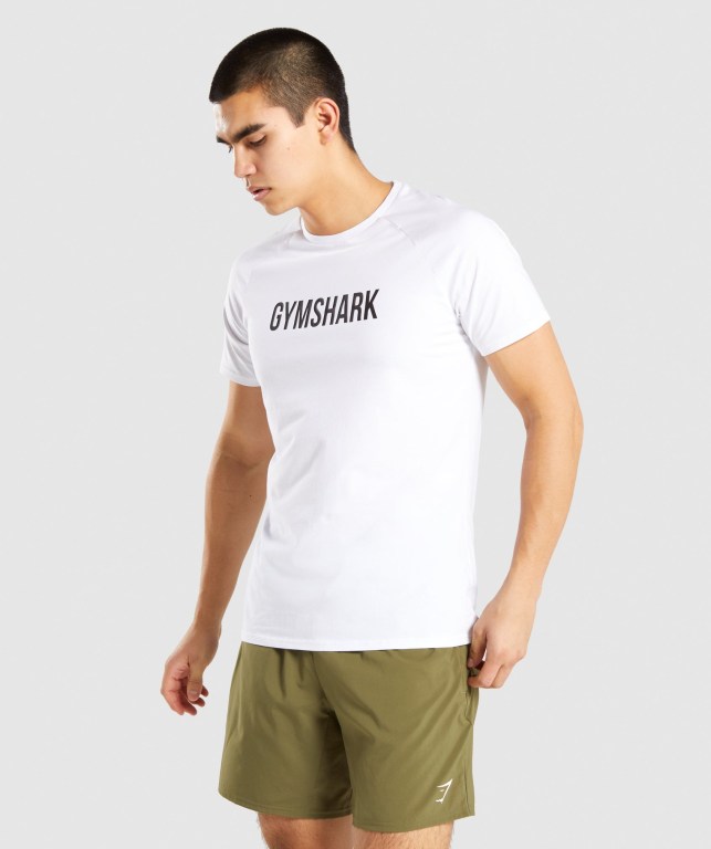 Gymshark Apollo Hvite | 3PK8UrBOOmE