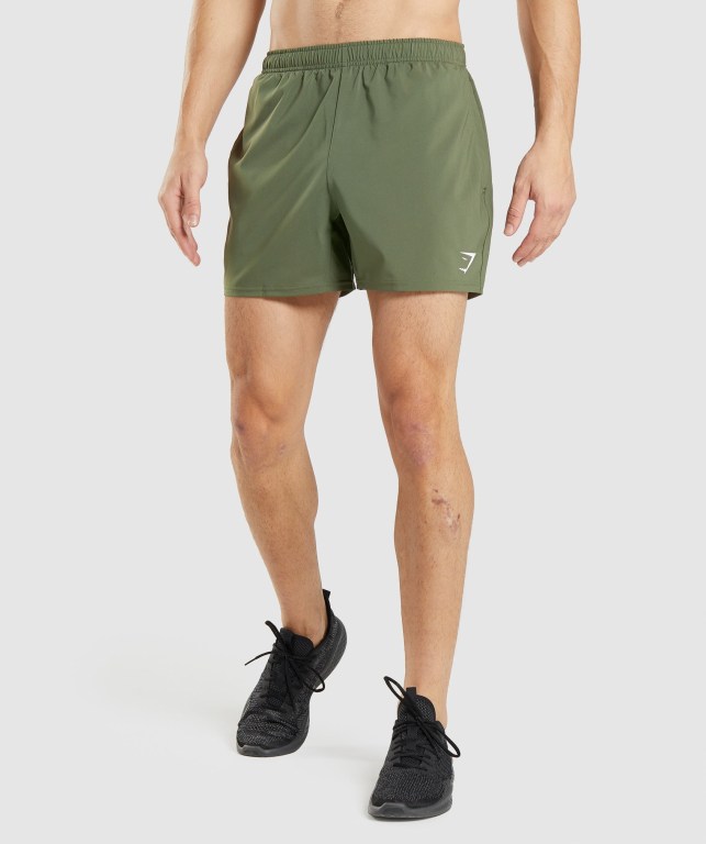 Gymshark Arrival 5" Olivengrønne | cGNd2jv9I4I