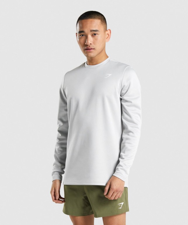 Gymshark Arrival Crew Sweatshirt Lyse Grå | p8tEvaXeiqc