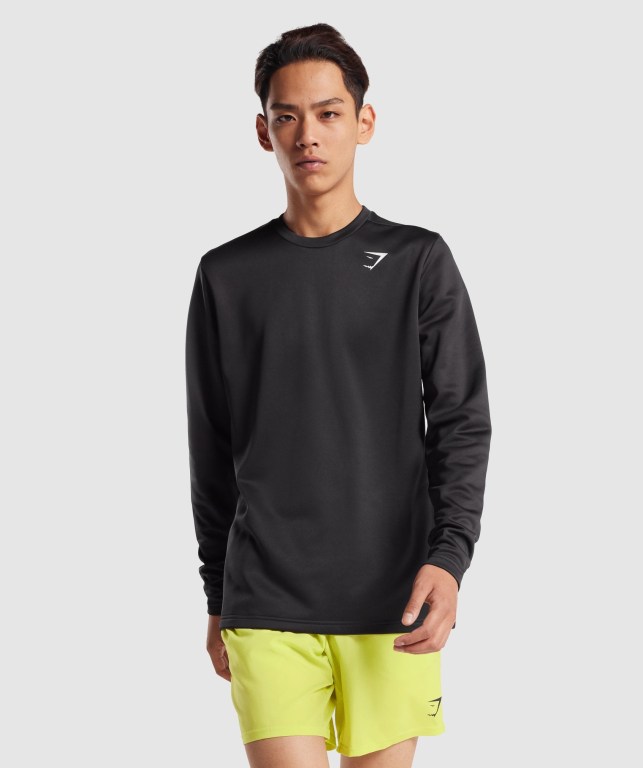 Gymshark Arrival Crew Sweatshirt Svarte | CqOqRBu3jv8