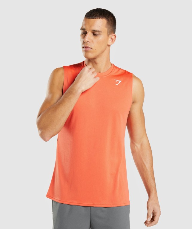 Gymshark Arrival Ermeløse Oransje | 7LQBHZB5q9Y