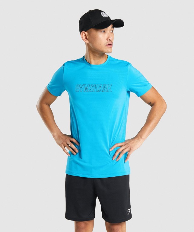 Gymshark Arrival Graphic Lyse Blå | fSvmlTZrrU1