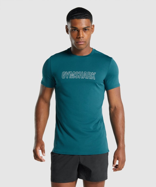 Gymshark Arrival Graphic Turkis | 1om4Yl1xn8P