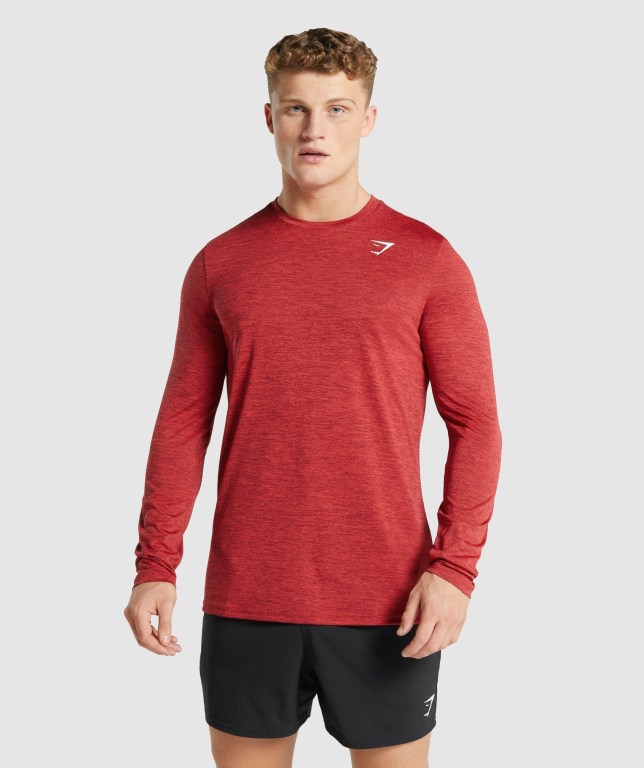 Gymshark Arrival Marl Rød | uXEcOZ7mBDR