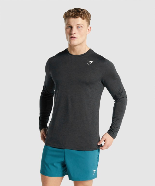 Gymshark Arrival Marl Svarte | Fta7QqUseS1