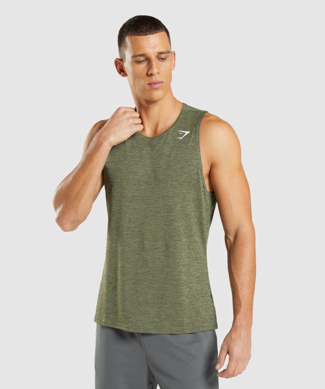 Gymshark Arrival Slim Marl Olivengrønne Olivengrønne | VUwoDlcDNI9