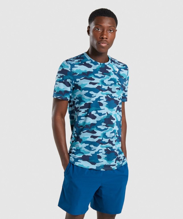 Gymshark Arrival Turkis Camouflage | 6k6KgFxr8Lt