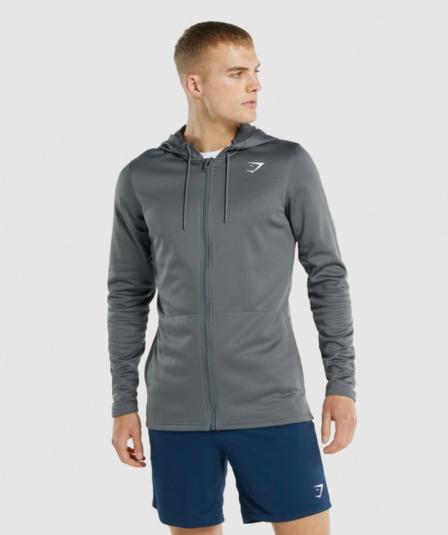 Gymshark Arrival Zip Up Grå | B1a7HwTOWGY