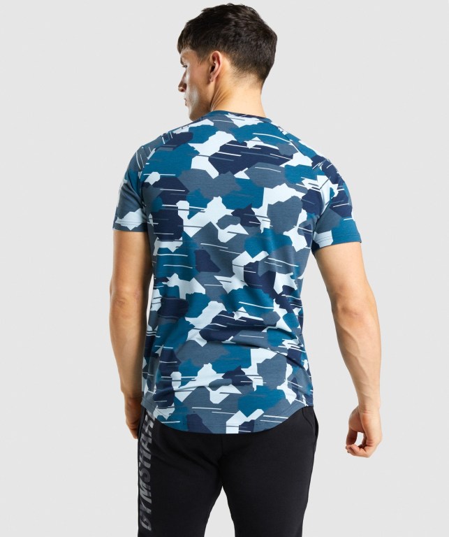 Gymshark Bold Camouflage Hvite | vhl5WDeL4oJ