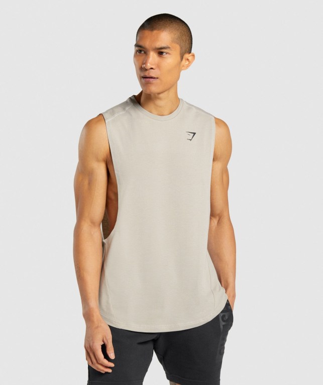 Gymshark Bold Drop Arm Grå | 4GLUmH8ydHc