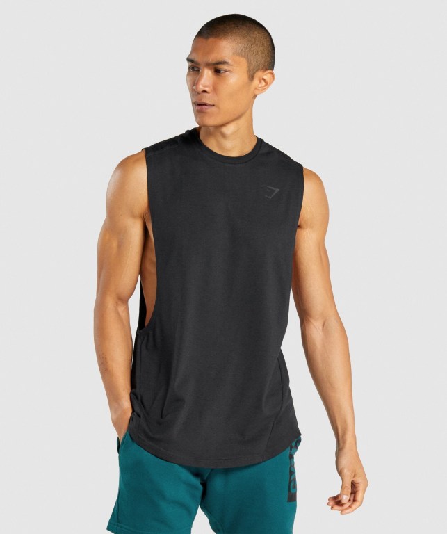 Gymshark Bold Drop Arm Svarte | N121ijzT8lg