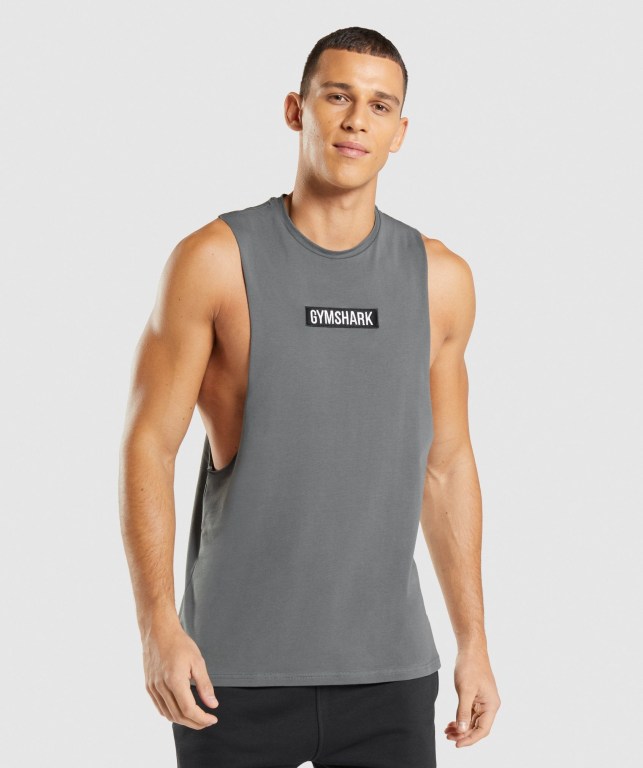 Gymshark Central Drop Arm Grå | lRI9hqR2szN