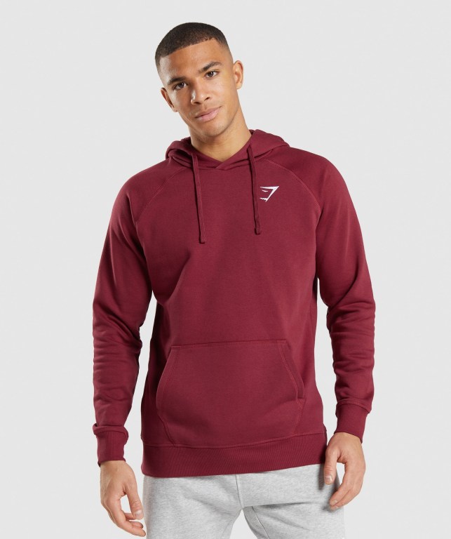 Gymshark Crest Burgunder Rød | 2FFJaH5iEU8