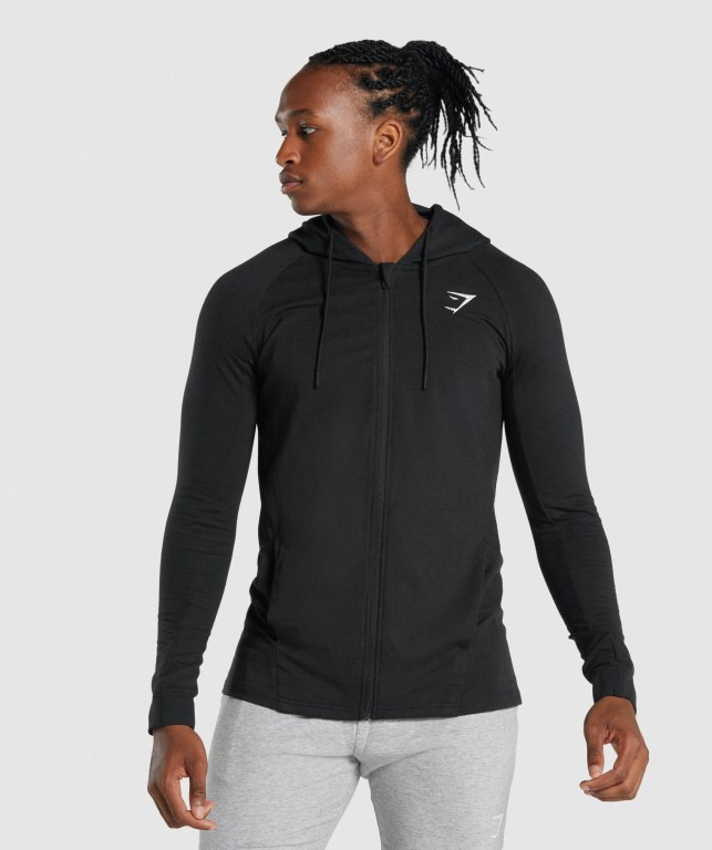 Gymshark Critical 2.0 Zip Up Svarte | XKrQMAA2ELz