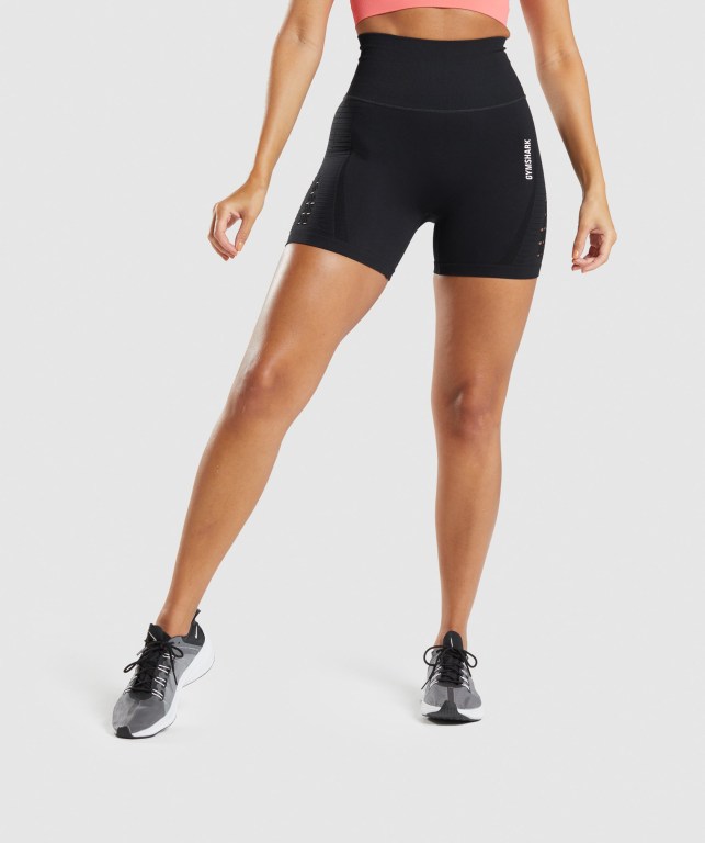 Gymshark Energy Seamless Svarte | hxitxacUVRd