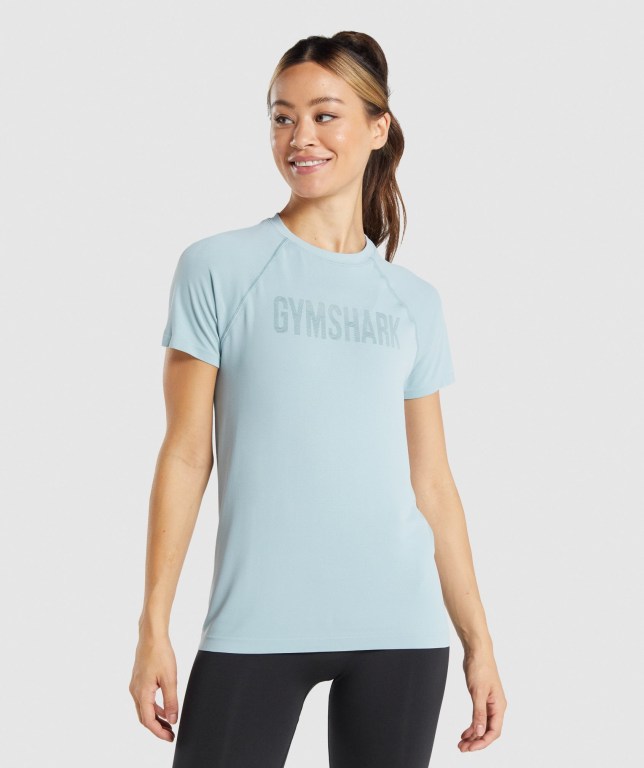 Gymshark Fit Seamless Loose Blå | cV1qlPlYYet