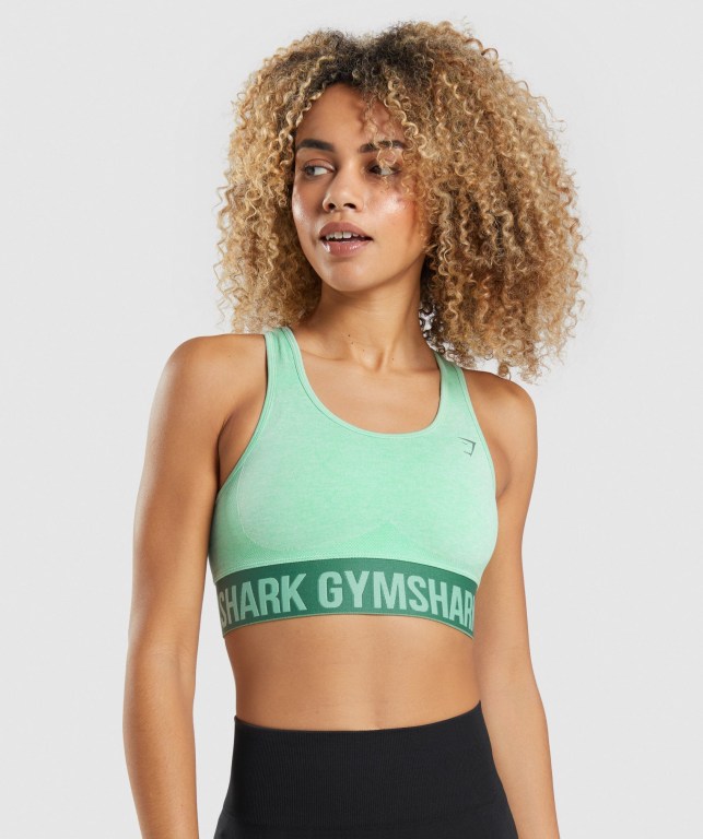 Gymshark Flex Sports Bra Grønn | vOLUrByQnD4