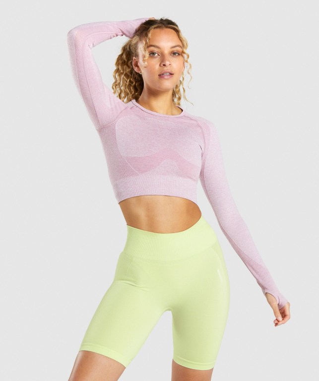 Gymshark Flex Sports Crop Top Lyse Lilla | T5Upp7wAHrV