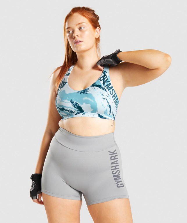 Gymshark GS Power Sports Bra Lyse Blå | QtsnQaJ9oD6