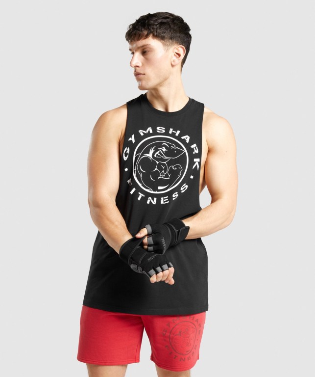 Gymshark Legacy Drop Arm Svarte Hvite | 3NwPW5McxUh