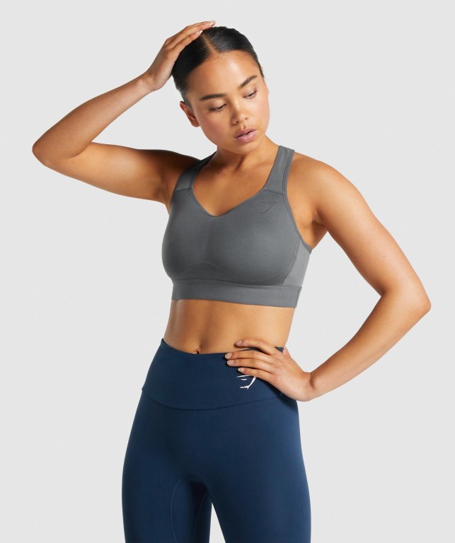 Gymshark Lette High Support Trenings Sports Bra Grå | LPRBVoTCxVF