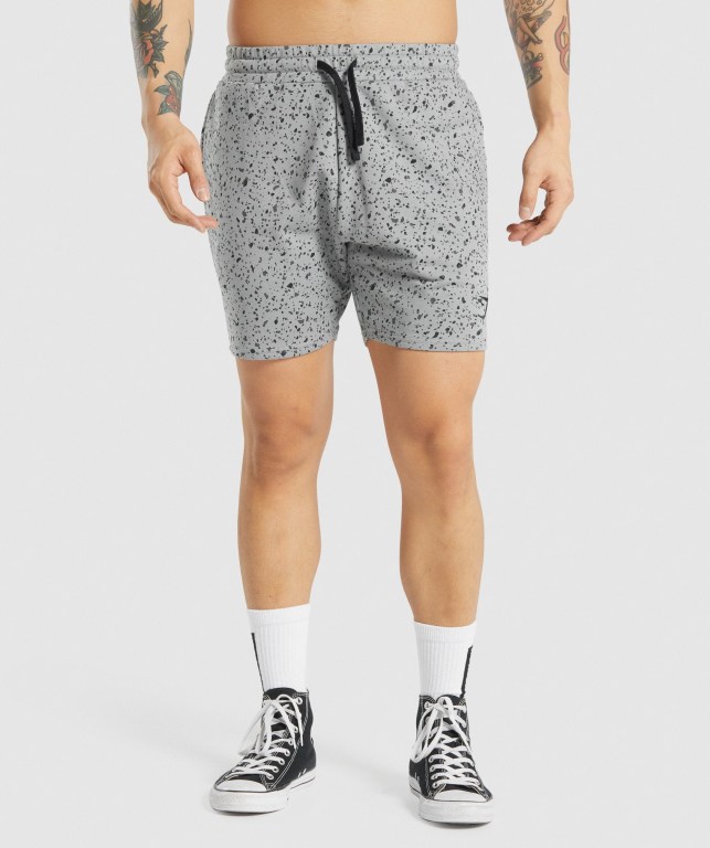 Gymshark Micro Print Grå | itkj4ExBJRW