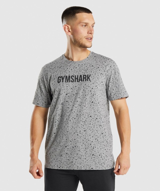 Gymshark Micro Print Lyse Grå | zb7xm5bv4Z7