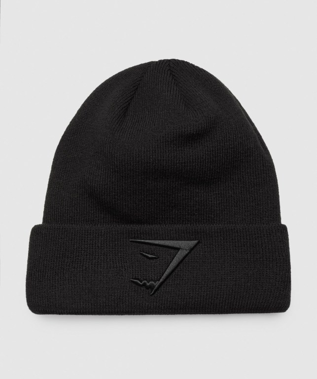 Gymshark New Era Sharkhead Cuff Knit Svarte | wnILA7uG8bc