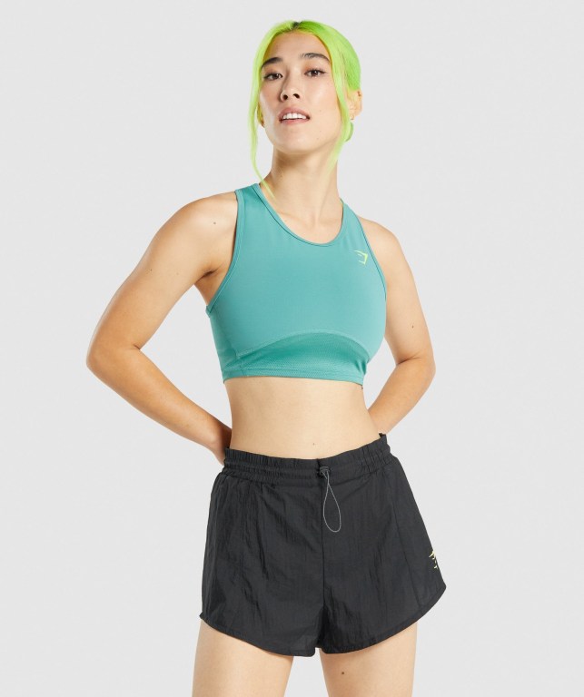 Gymshark Pulse Crop Turkis | 8glrlhnNaql