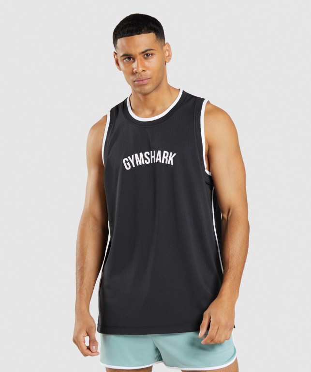 Gymshark Recess Basketball Svarte Hvite | IJcyA7nbHub