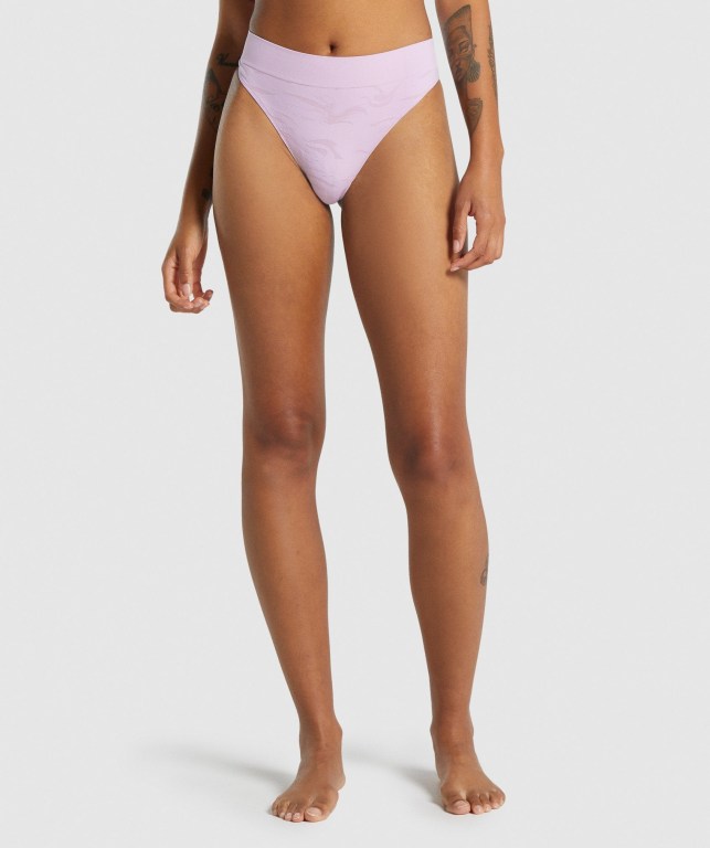 Gymshark Seamless High Rise Thong Lyse Rosa | kpWDb5olRbP