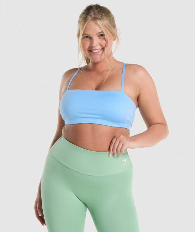 Gymshark Trenings Bandeau Lyse Blå | QsiZxQzSGoA