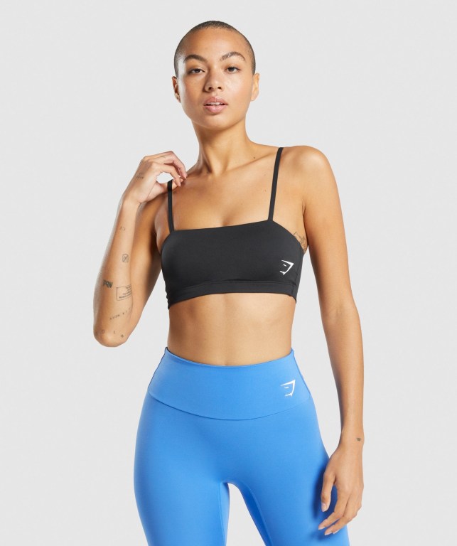 Gymshark Trenings Bandeau Svarte | BuvfaR5rrmk