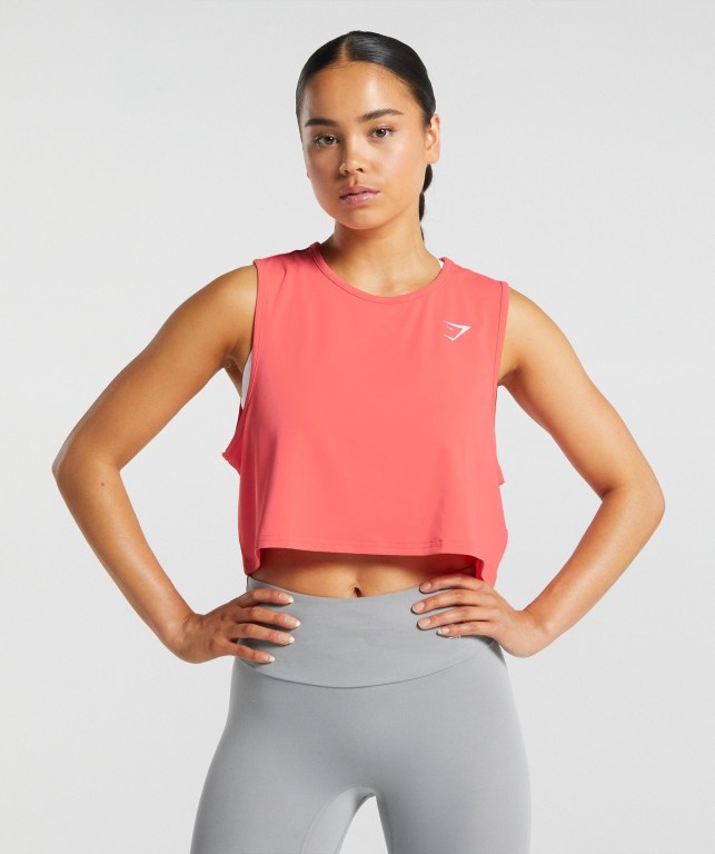 Gymshark Trenings Crop Rosa | XYyQsKMX6Nk