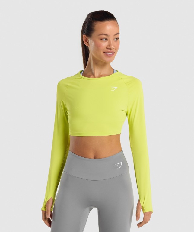 Gymshark Trenings Crop Top Gul | RAjS6JXbQSK