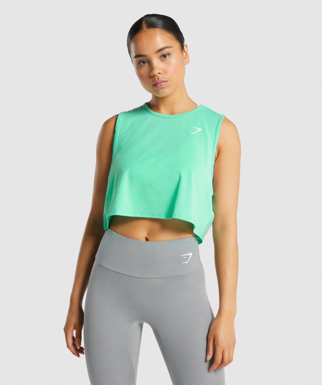 Gymshark Trenings Crop Turkis | JLx8aLsJMuQ