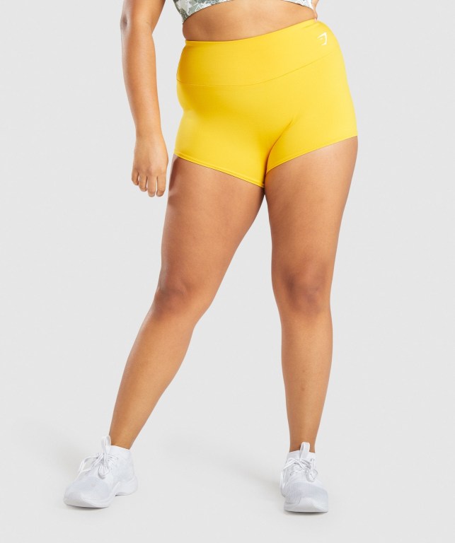 Gymshark Trenings Kort Length Gul | yeX6DimP21A