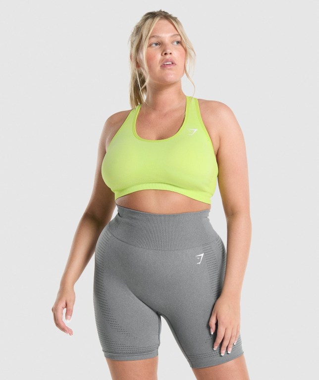 Gymshark Vital Seamless 2.0 Sports Bra Gul | civ91aOOy15