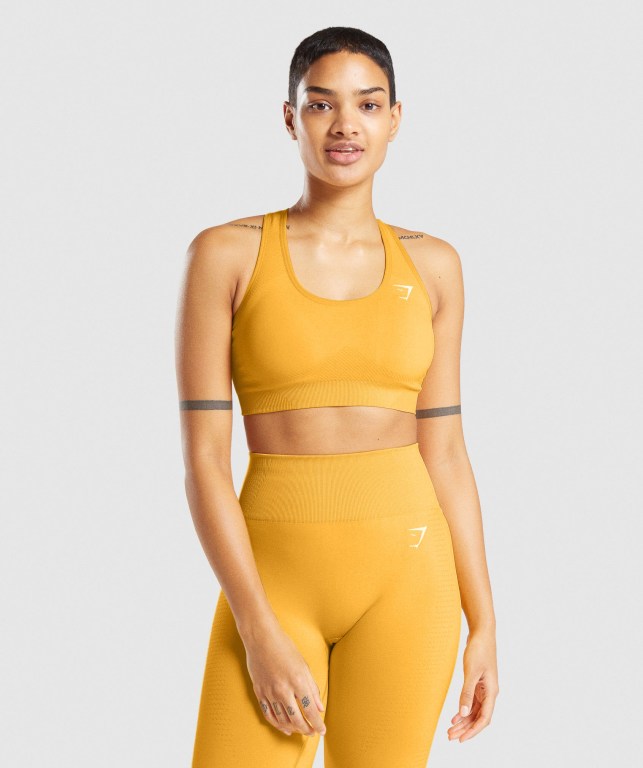 Gymshark Vital Seamless 2.0 Sports Bra Gul | nWbBWy8ldeI