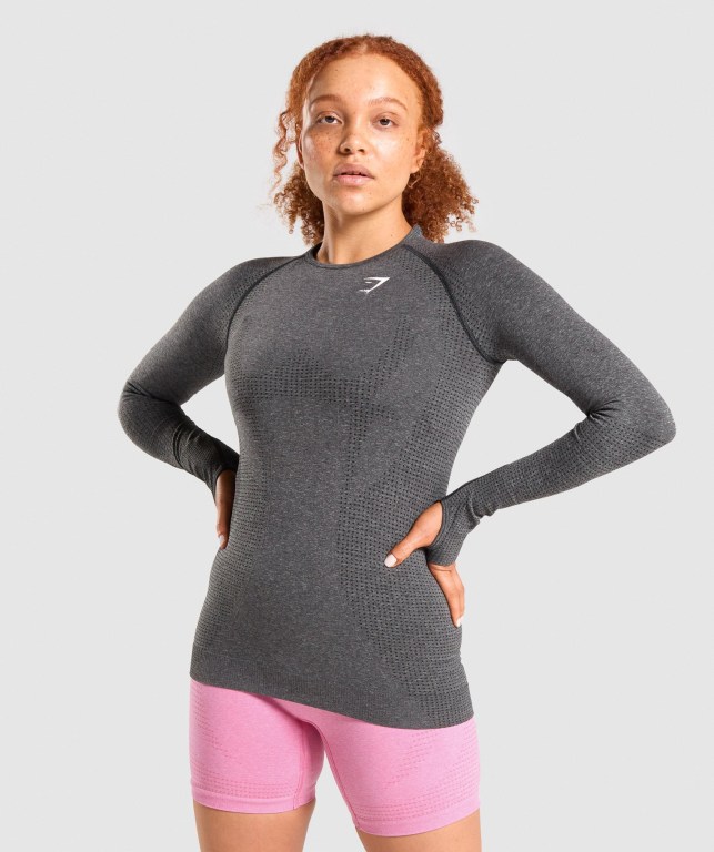 Gymshark Vital Seamless 2.0 Top Grå | tVpGww3QqTU