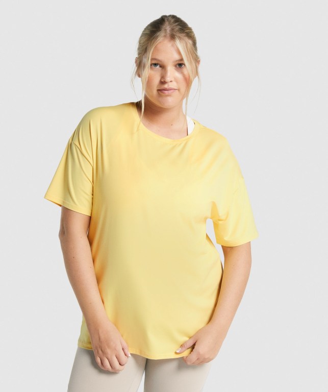 Gymshark Whitney Oversized Gul | qNx8QabP6k9