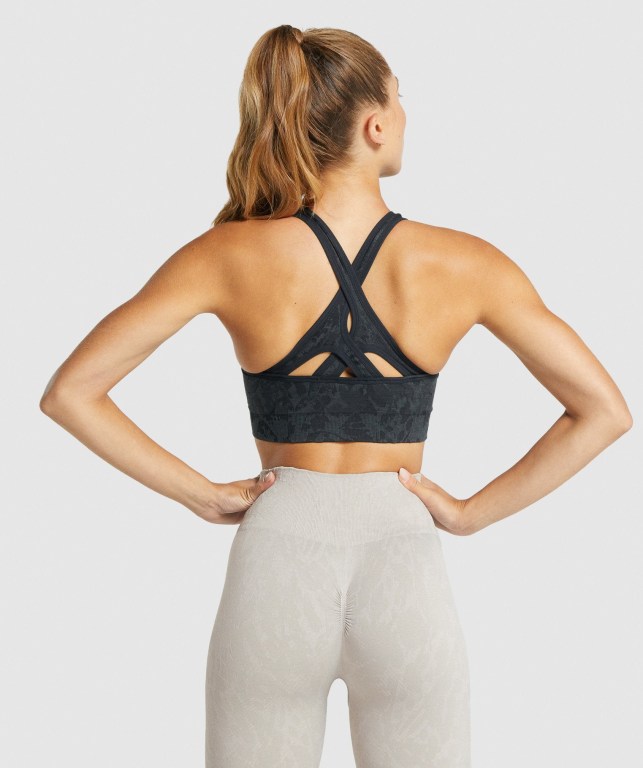 Gymshark Adapt Animal Seamless Sports Bra Svarte | 8Tn78ZAlX1m