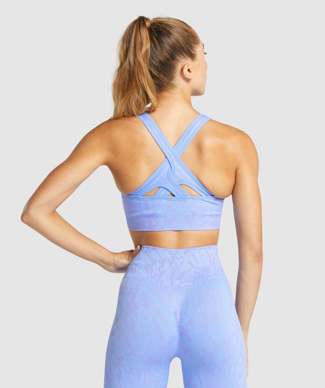 Gymshark Adapt Animal Seamless Sports Bra Lyse Blå | koik1pYi3Wx