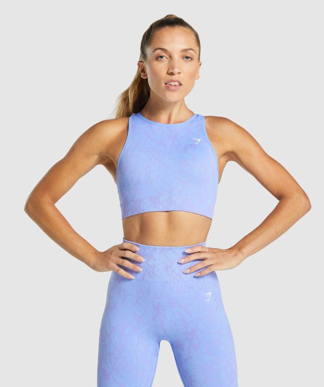 Gymshark Adapt Animal Seamless Sports Bra Lyse Blå | koik1pYi3Wx